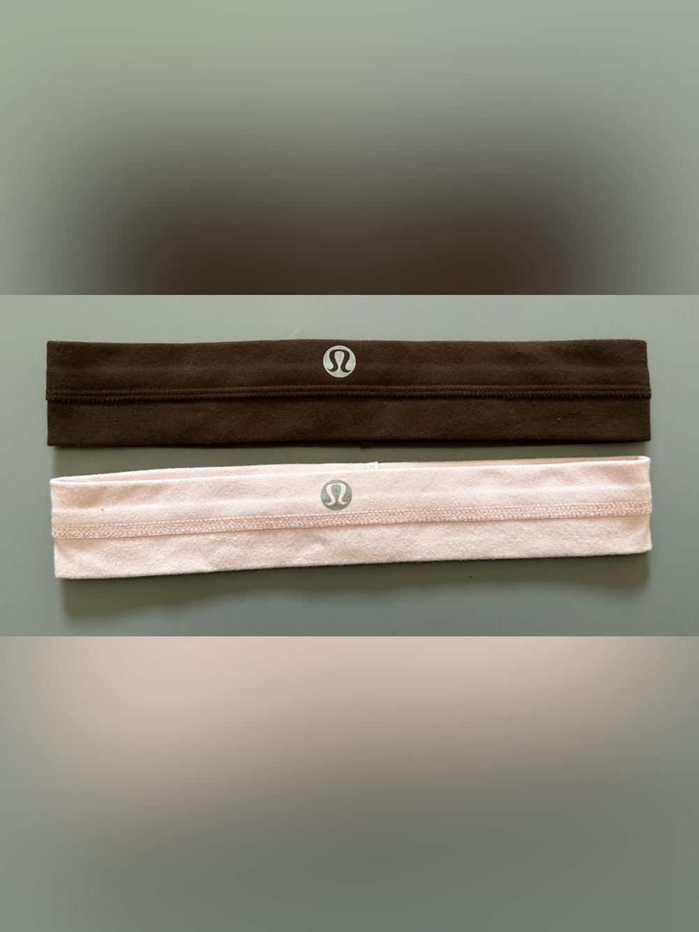 lululemon athletica Brown and Light Pink Stretch Headband Set